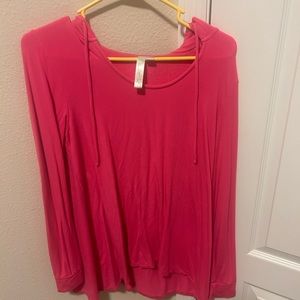 Pink swoop line sweater